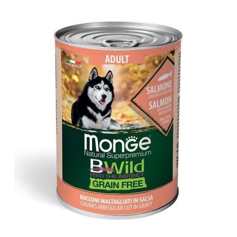  Pate MONGE BWILD cho chó Grain Free Adult 400gr 