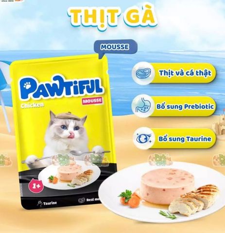  Pate Pawtiful Cho Mèo Trưởng Thành, Thơm Ngon, Bổ Sung Nhiều Dinh Dưỡng - 70gr 