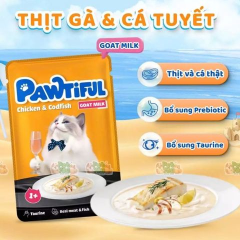  Pate Pawtiful Cho Mèo Trưởng Thành, Thơm Ngon, Bổ Sung Nhiều Dinh Dưỡng - 70gr 