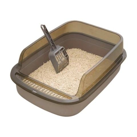  Khay Vệ Sinh Vuông Thành Cao Trong Suốt Cho Mèo - Nhiều Size 