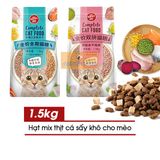  Hạt Cho Mèo Wanpy Happy100 Chiết 500g (Có Mix Thịt Sấy) - [Nông Trại Thú Cưng] 