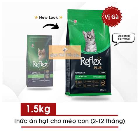  Hạt Cho Mèo Giúp Tiêu Búi Lông Reflex Plus HairBall Gói 1.5KG 