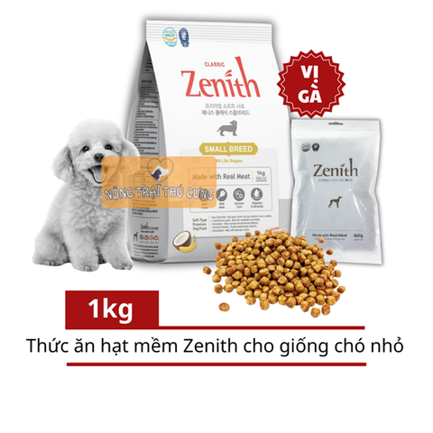  Hạt Mềm Cho Giống Chó Nhỏ CLASSIC ZENITH SMALL BREED - Túi 1KG (Vị Gà) 