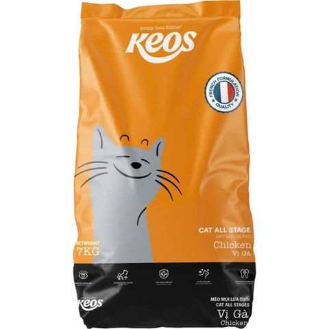  [Bao Xá 7KG] Hạt Cho Mèo Mọi Lứa Tuổi KEOS Sỏi Thận, Tiêu Búi Lông 