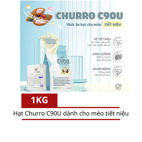  Thức Ăn Hạt Cho Mèo Trị Tiết Niệu Churro C90U PetQ - 1KG 