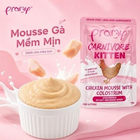  Pate Cao Cấp Tại Thái Pramy Carnivore Giàu Đạm Cho Mèo - 70Gr 