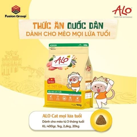  Hạt ALO Dành Cho Mèo Mọi Lứa Tuổi Vị Thịt Gà Dinh Dưỡng 