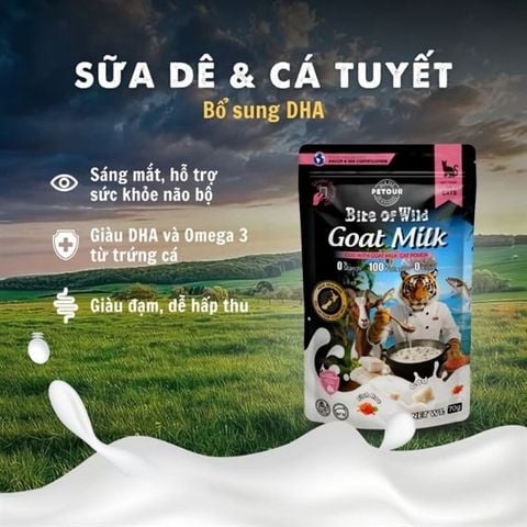  Pate Cao Cấp Bite of Wild Túi 70G Công Thức Giàu Đạm Và Sữa Dê Cho Mèo Từ 2 Tháng Tuổi 