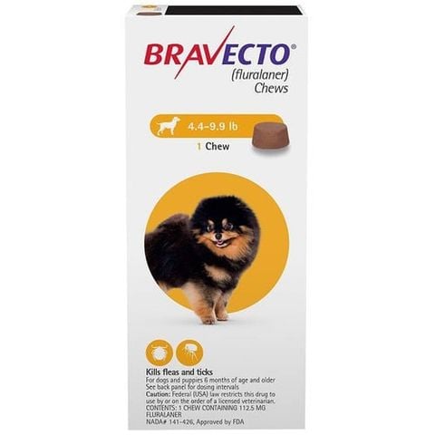  [Thanh lý]Viên Bravecto Trị Ve, Ghẻ, Bọ Chét, Demodex Cho Chó 2-4.5kg cận date 