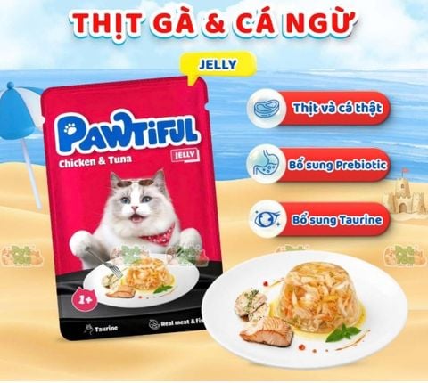 Pate Pawtiful Cho Mèo Trưởng Thành, Thơm Ngon, Bổ Sung Nhiều Dinh Dưỡng - 70gr 