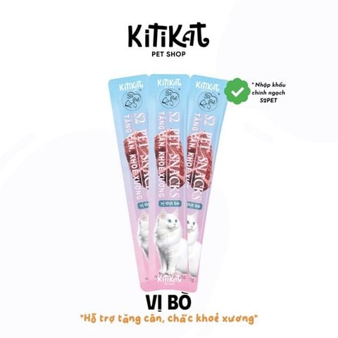  Súp Thưởng Cho Mèo S2PET Gói 15g - Hỗ Trợ Niệu Đạo/Tăng Cân, Dưỡng Lông, Dễ Tiêu Hóa 