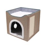  Nhà Ngủ - Nệm Nằm 2 Tầng Cho Mèo Cao Cấp 41x41x35cm 