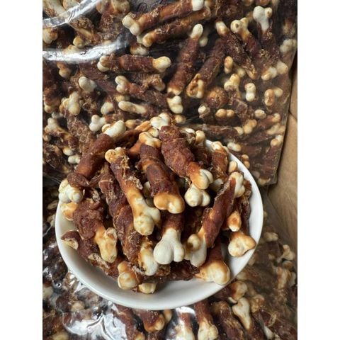 Snack Cho Chó Gà Vịt Cuộn Xương Canxi 