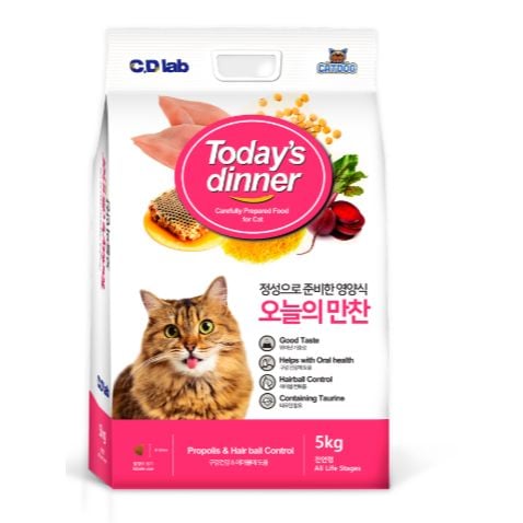  Hạt Cho Mèo Today Dinner Hàn Quốc 5KG - Bổ sung Keo Ong giúp mèo tiêu hóa tốt 