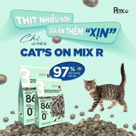  Hạt Cat's On Mix R Có Thịt Chà Bông Cho Mèo Mọi Lứa Tuổi 