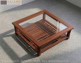  Sofa gỗ Việt hiện đại cho phòng khách rộng Halamp SF031 