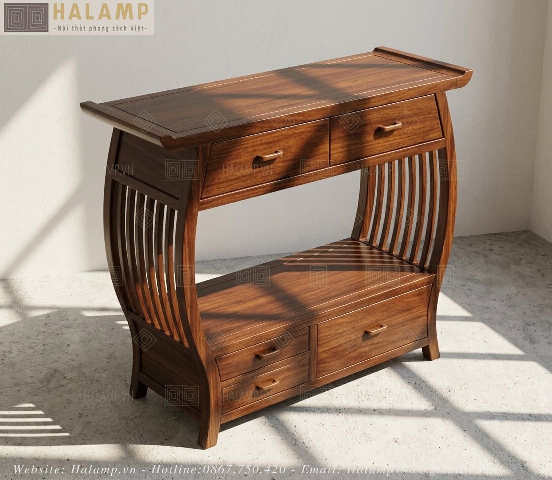  Bàn Console Đặt Tượng Phật Phong Cách Việt C002 