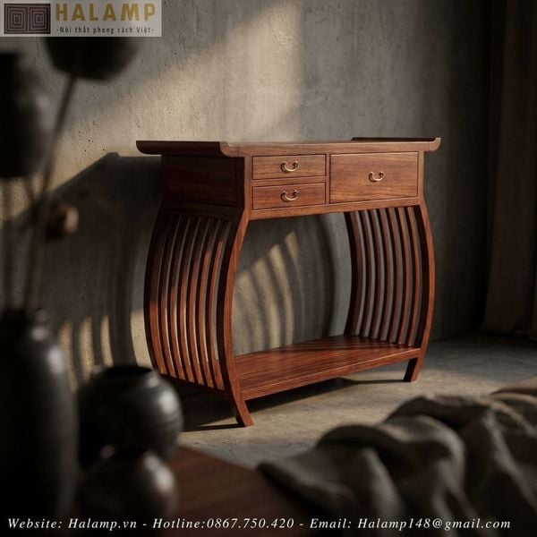 bàn console gỗ tự nhiên