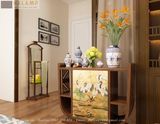  Bàn Console Gỗ Kết Hợp Tranh Sơn Mài C001 