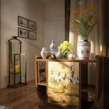  Bàn Console Gỗ Kết Hợp Tranh Sơn Mài C001 