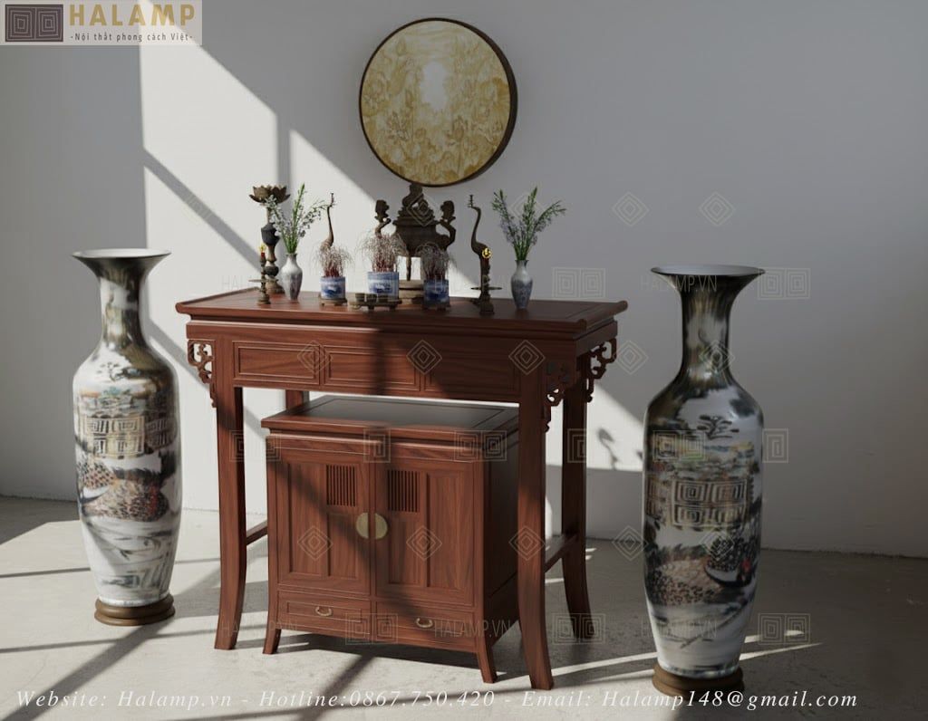  Mẫu bàn thờ Việt indochine Halamp BTV003 