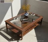  Sofa gỗ óc chó dành cho biệt thự cao cấp Halamp SF006 