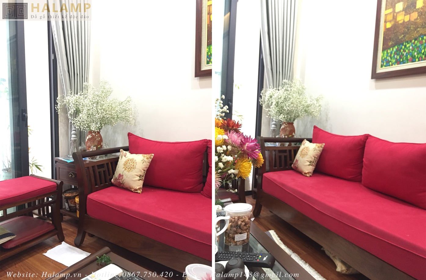  Sofa gỗ Grandbois Halamp SF023 