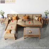  Sofa Module Gỗ Tự Nhiên Phong Cách Việt Halamp SF029 
