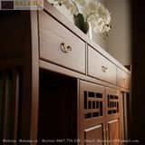  Tủ Console Gỗ Tự Nhiên Nan Dọc Họa Tiết Á Đông C009 