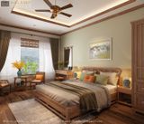  Mẫu giường ngủ gỗ Sồi tự nhiên Halamp 04S 