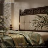  Mẫu Giường Ngủ Gỗ Tự Nhiên Bọc Đầu Giường Halamp 5B 