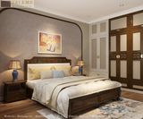  Mẫu Giường Ngủ Gỗ Tự Nhiên Bọc Đầu Giường Halamp 5B 
