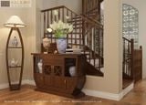  Tủ Console Gỗ Tự Nhiên Cánh Nan Quạt Phong Cách Việt Đương Đại C006 