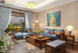  Sofa gỗ phong cách Việt truyền thống Halamp SF027 