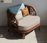  sofa gỗ cho phòng khách chung cư nhỏ Halamp SF010 