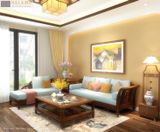  Sofa phong cách Việt hoa Sen Halamp SF026 