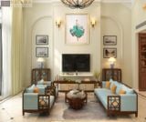  Thiết kế sofa phong cách indochine Halamp SF024 