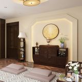  Tủ Đặt Tượng Phật Gỗ Tự Nhiên Phong Cách Việt Đương Đại TT001 