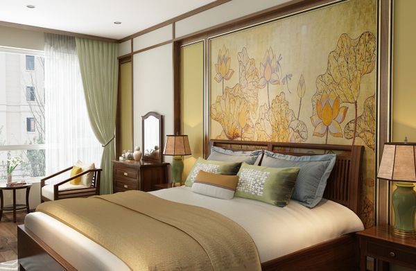  Mẫu Giường Gỗ Tự Nhiên Đơn Giản -Tinh Tế Mà Bền Đẹp Halamp 03 