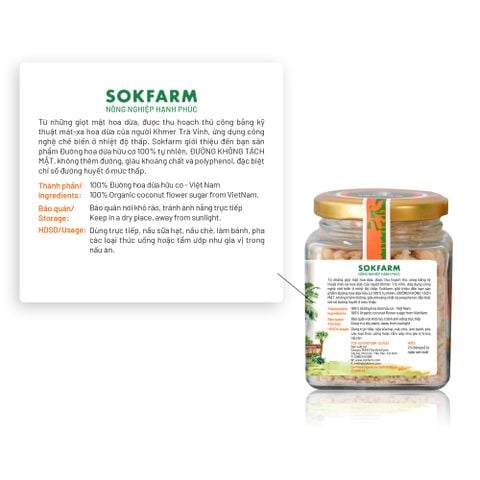  Đường hoa dừa organic Sokfarm 150g 