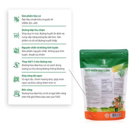  Đường hoa dừa organic Sokfarm 300g 