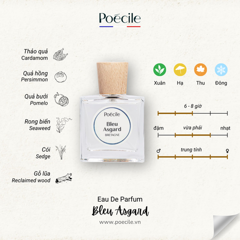  Nước Hoa Nam Nữ Poécile, Bleu Asgard 15ml - 50ml 