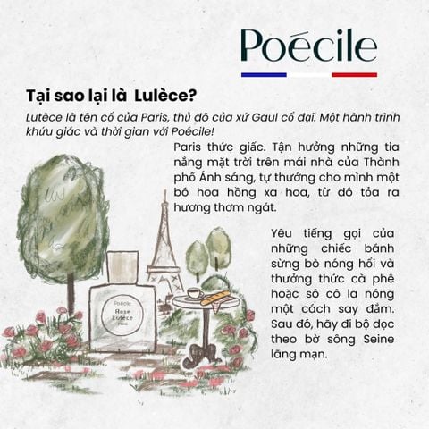  Nước Hoa Nam Nữ Poécile, Rose Lutèce 15ml - 50ml 
