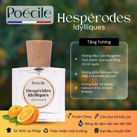  Nước Hoa Nam Nữ Poécile, Hespérides Idylliques 15ml - 50ml 