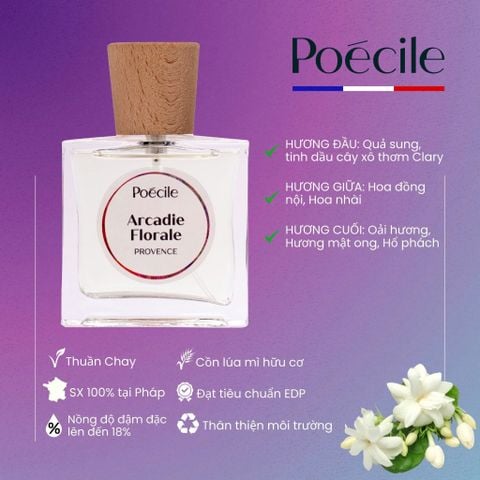  Nước Hoa Nam Nữ Poécile, Arcadie Florale 15ml - 50ml 