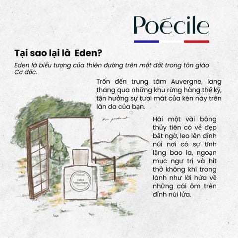  Nước Hoa Nam Nữ Poécile, Eden Volcanique 15ml - 50ml 