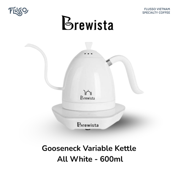  Brewista Artisan 600ml Gooseneck Variable Kettle – All White – GEN 3 PRO 