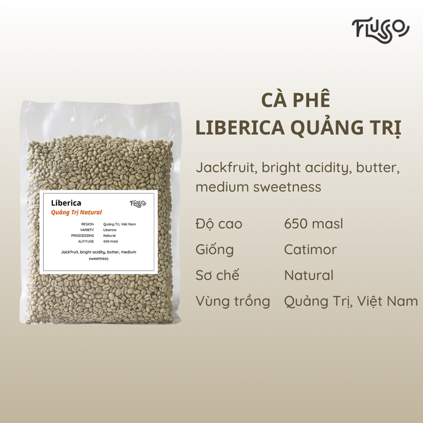  Cà phê nhân xanh Liberica Quảng Trị 