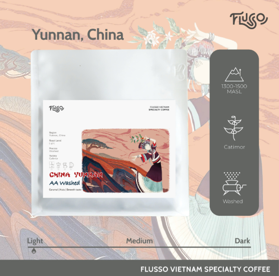  Cà phê Specialty China Yunnan AA Wine Washed 