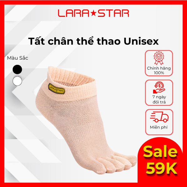  LS0028 - TẤT THỂ THAO CỔ THẤP 5 NGÓN 